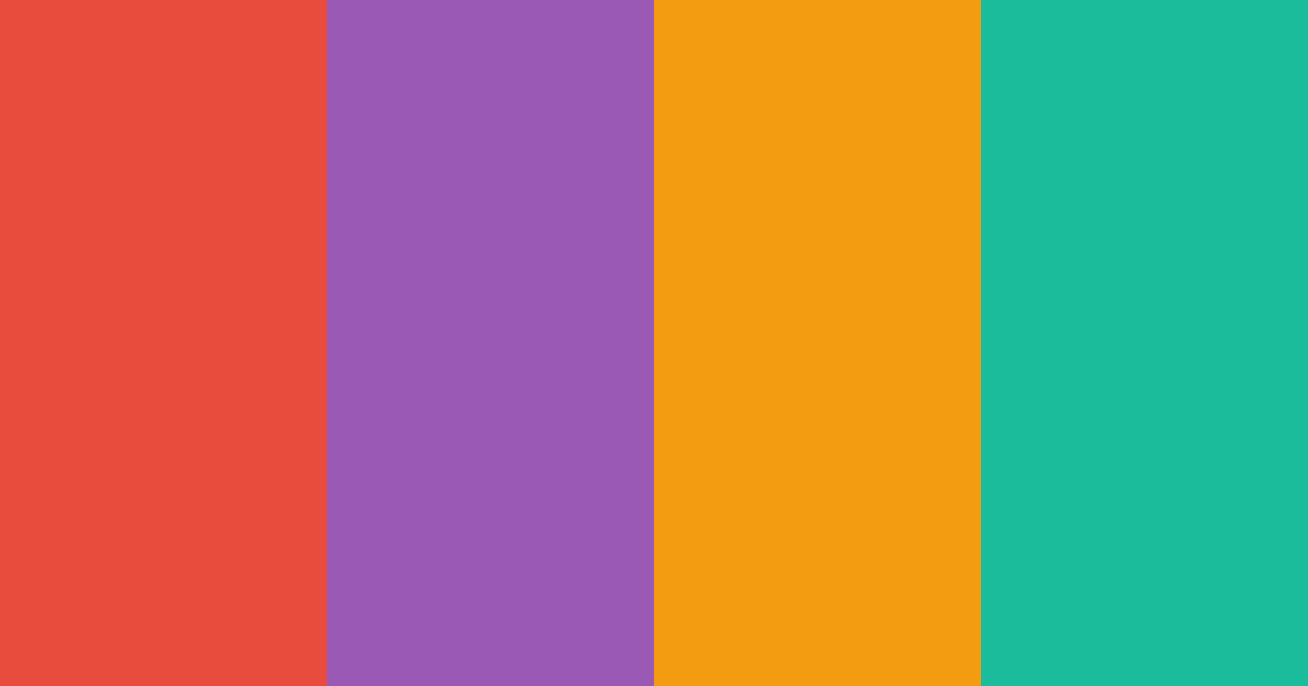 Download vibrant fiesta color palette PNG image (landscape)