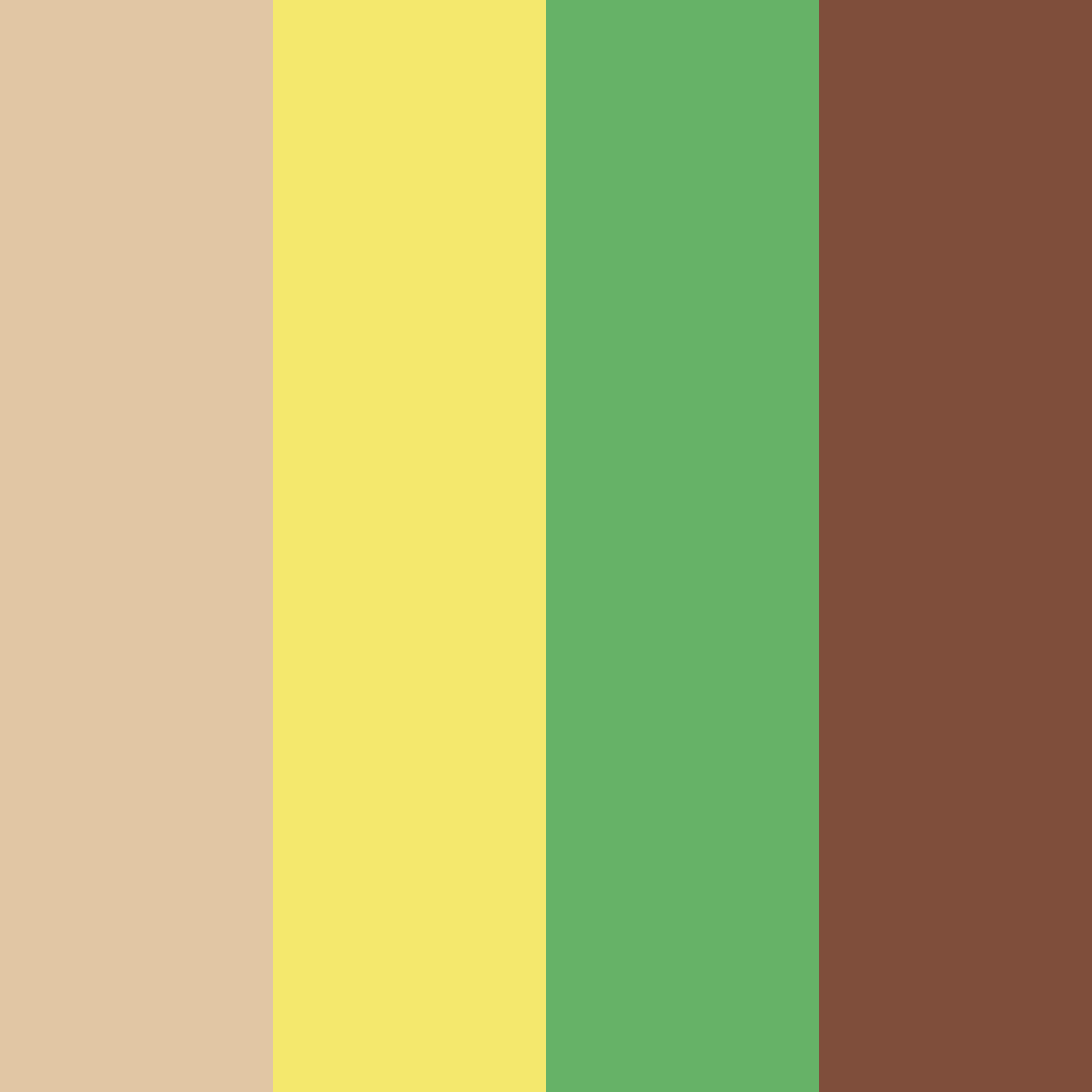 Download shades of brown green yellow color palette PNG image (square)
