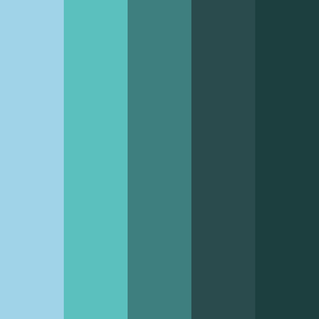Download shades of blue color palette PNG image (square)