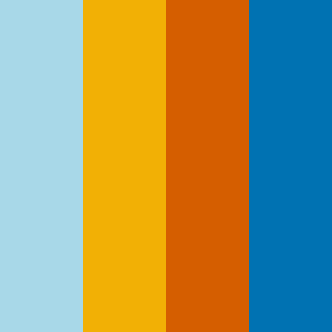 Download tropical sunrise color palette PNG image (square)