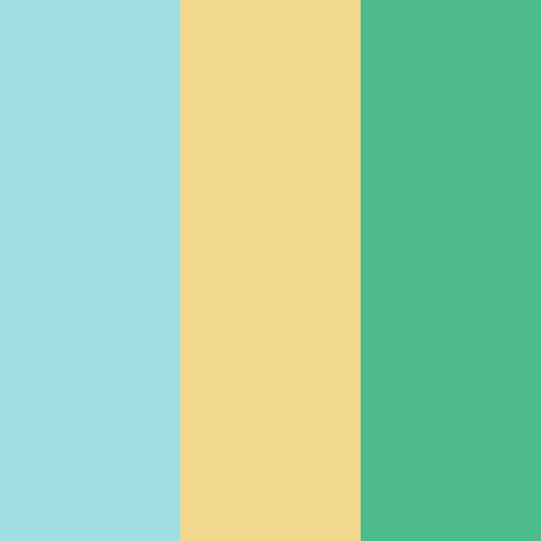 Download turquoise gold dust mint color palette PNG image (square)