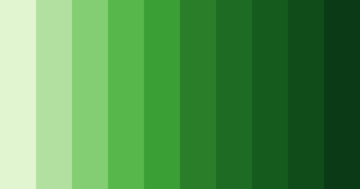 Download shades of greenery color palette PNG image (landscape)