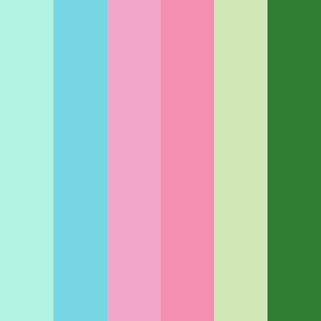 Download enchanted garden color palette PNG image (square)