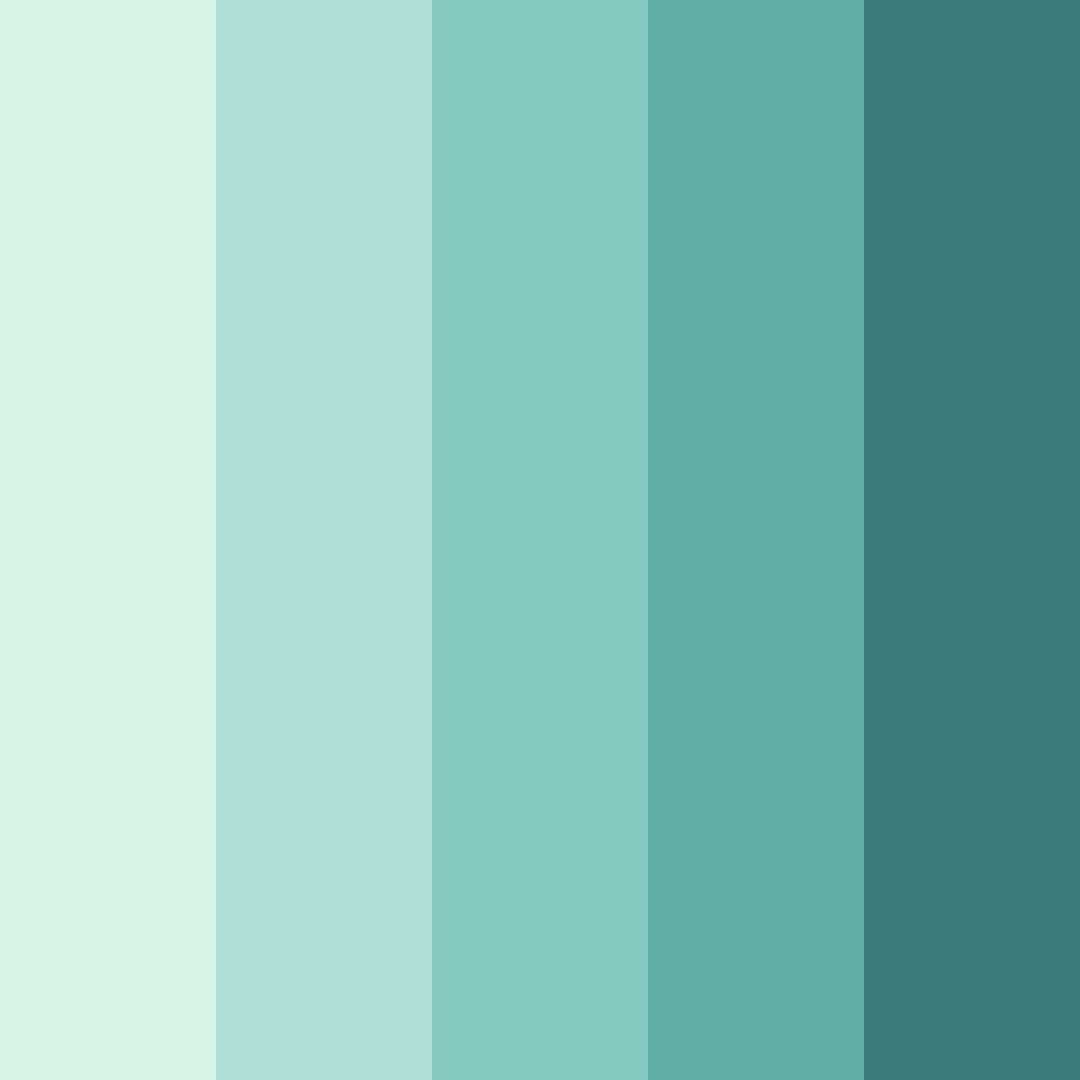 Download soothing green color palette PNG image (square)
