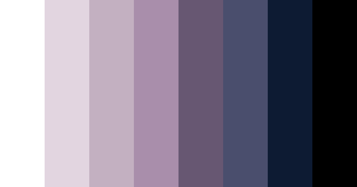 Download shades of purple color palette PNG image (landscape)