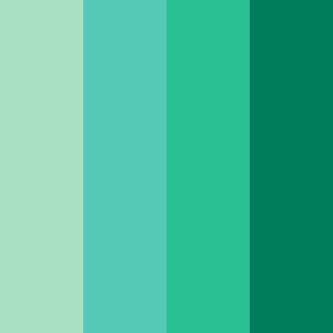 Download teal tropical color palette PNG image (square)