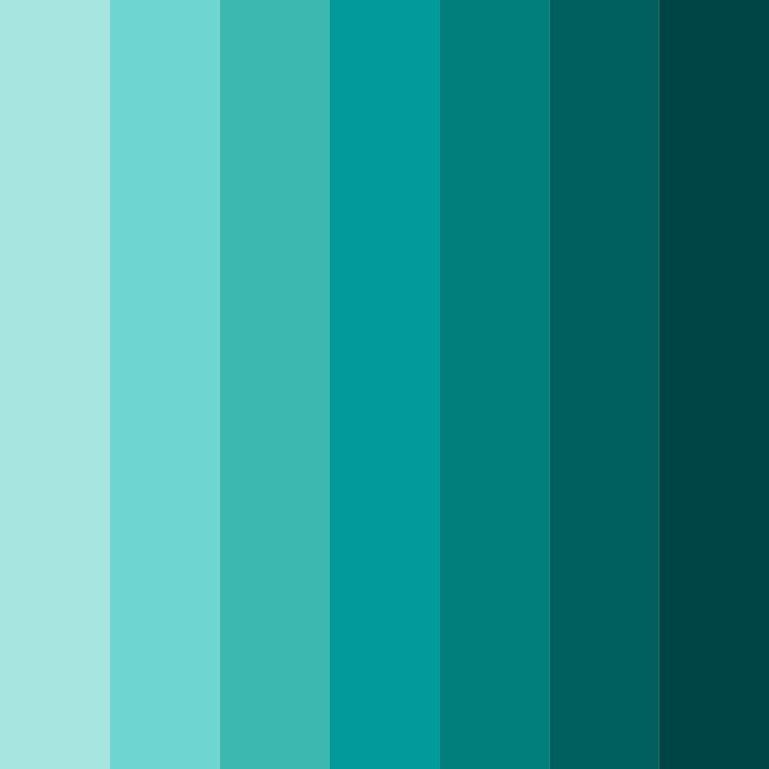 Download turquoise tides color palette PNG image (square)