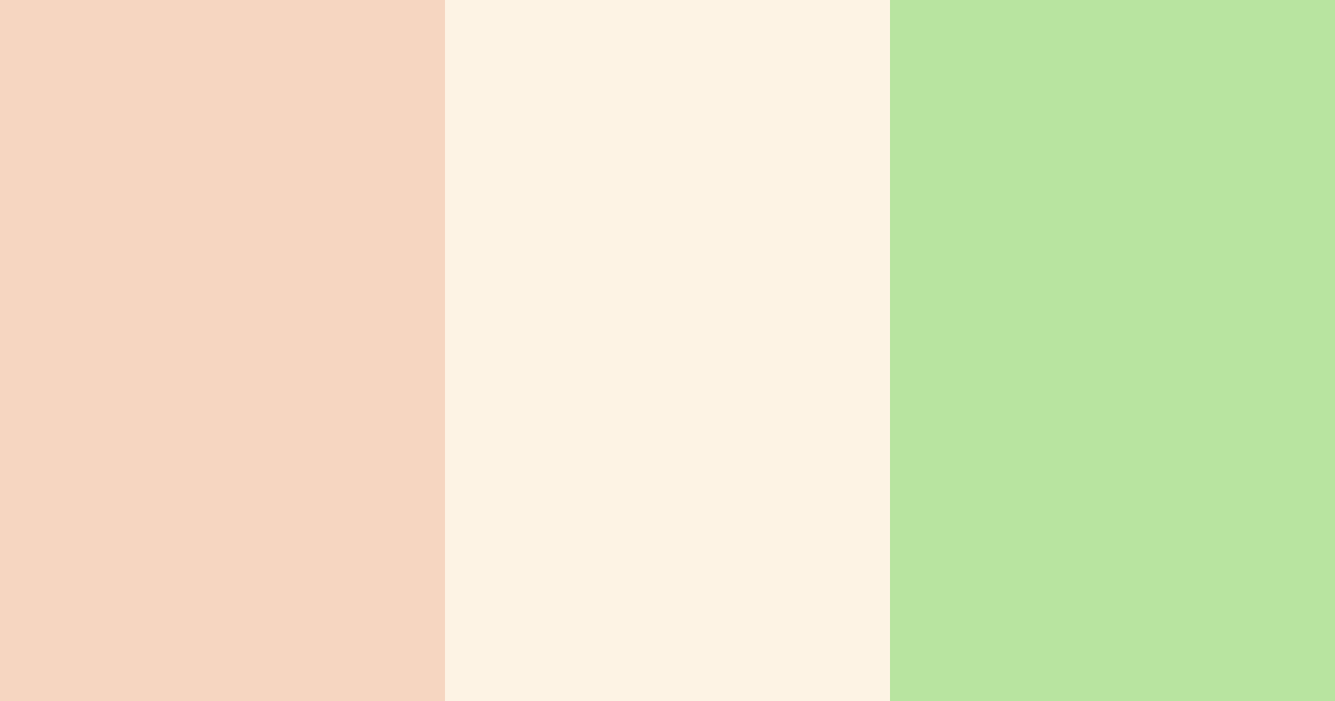 Download peachy cream green color palette PNG image (landscape)