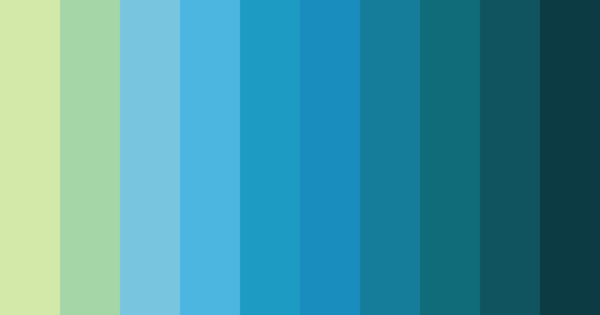 Download blue greenery color palette PNG image (landscape)