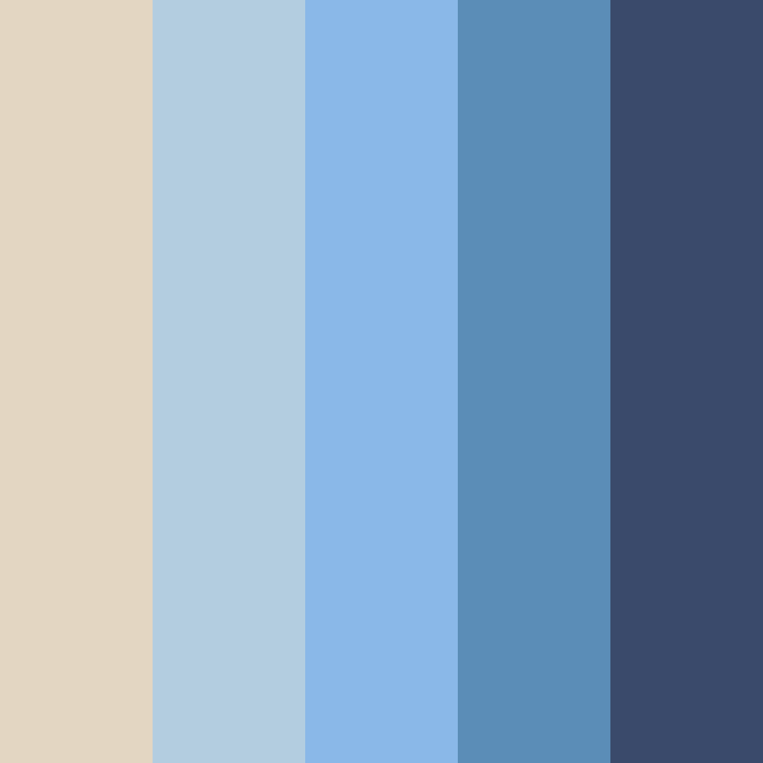 Download beige blue color palette PNG image (square)