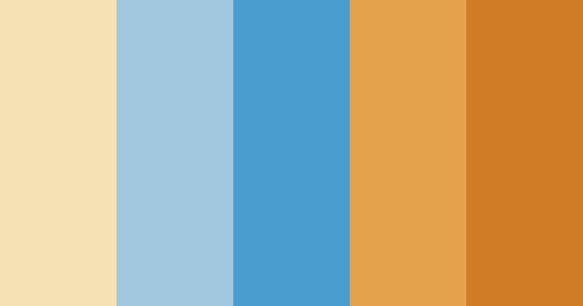 Download shades of beige blue orange color palette PNG image (landscape)