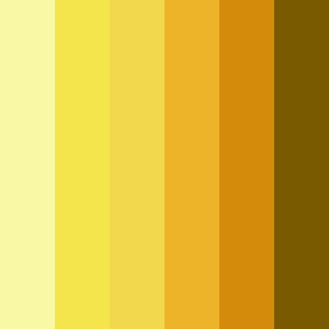 Download yellow sunshine color palette PNG image (square)