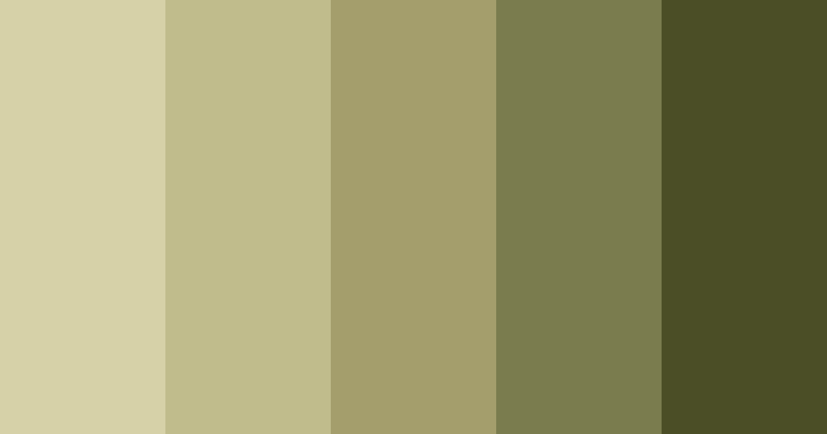 Download shades of olive color palette PNG image (landscape)