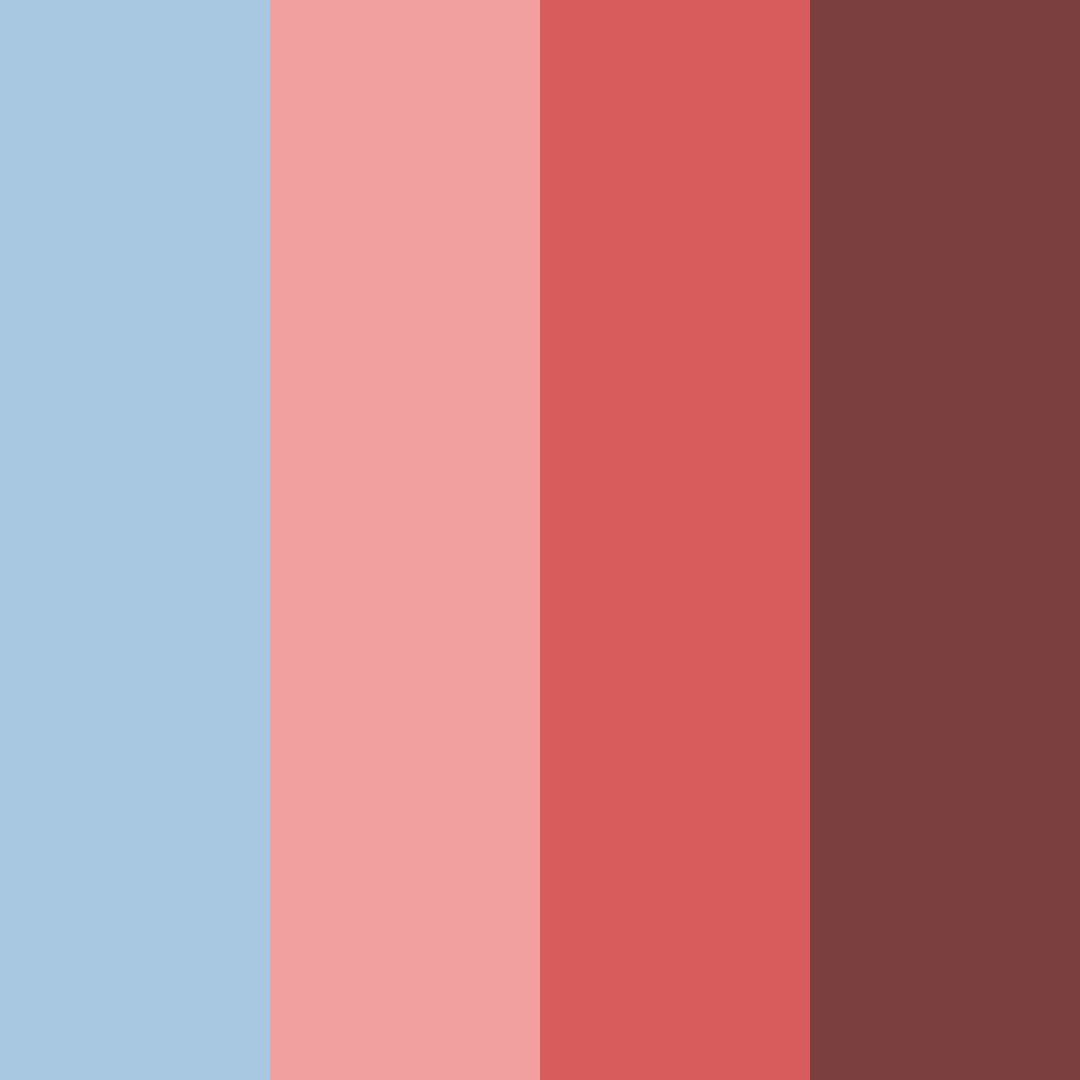 Download blue and red harmony color palette PNG image (square)