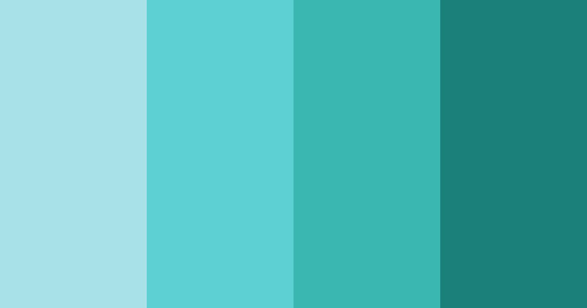 Download bright teal color palette PNG image (landscape)