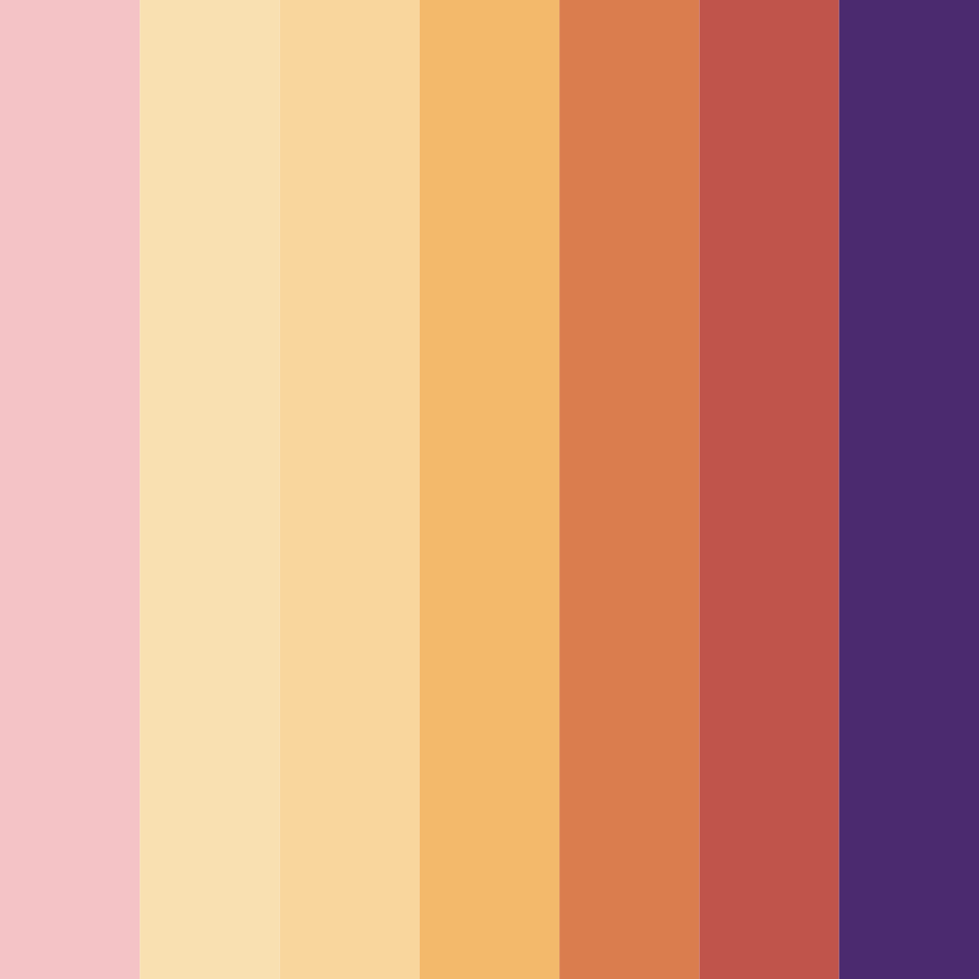 Download warm shades of pink color palette PNG image (square)