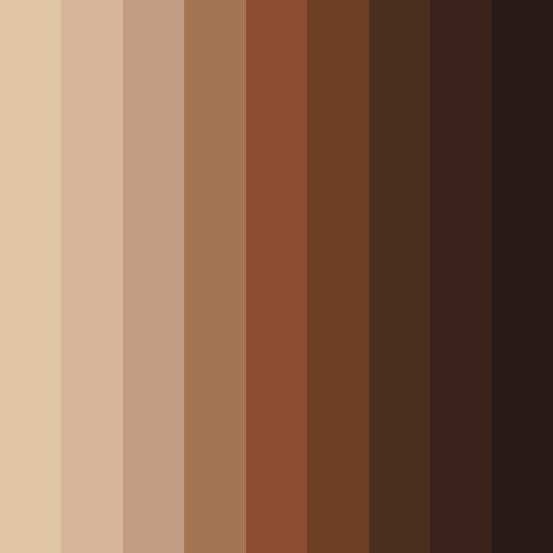 Download warm brown lodge color palette PNG image (square)
