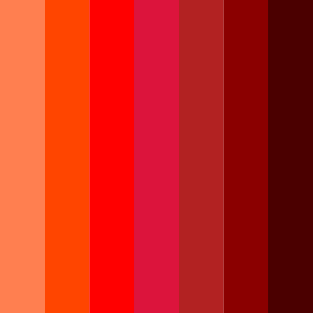 Download fiery red color palette PNG image (square)