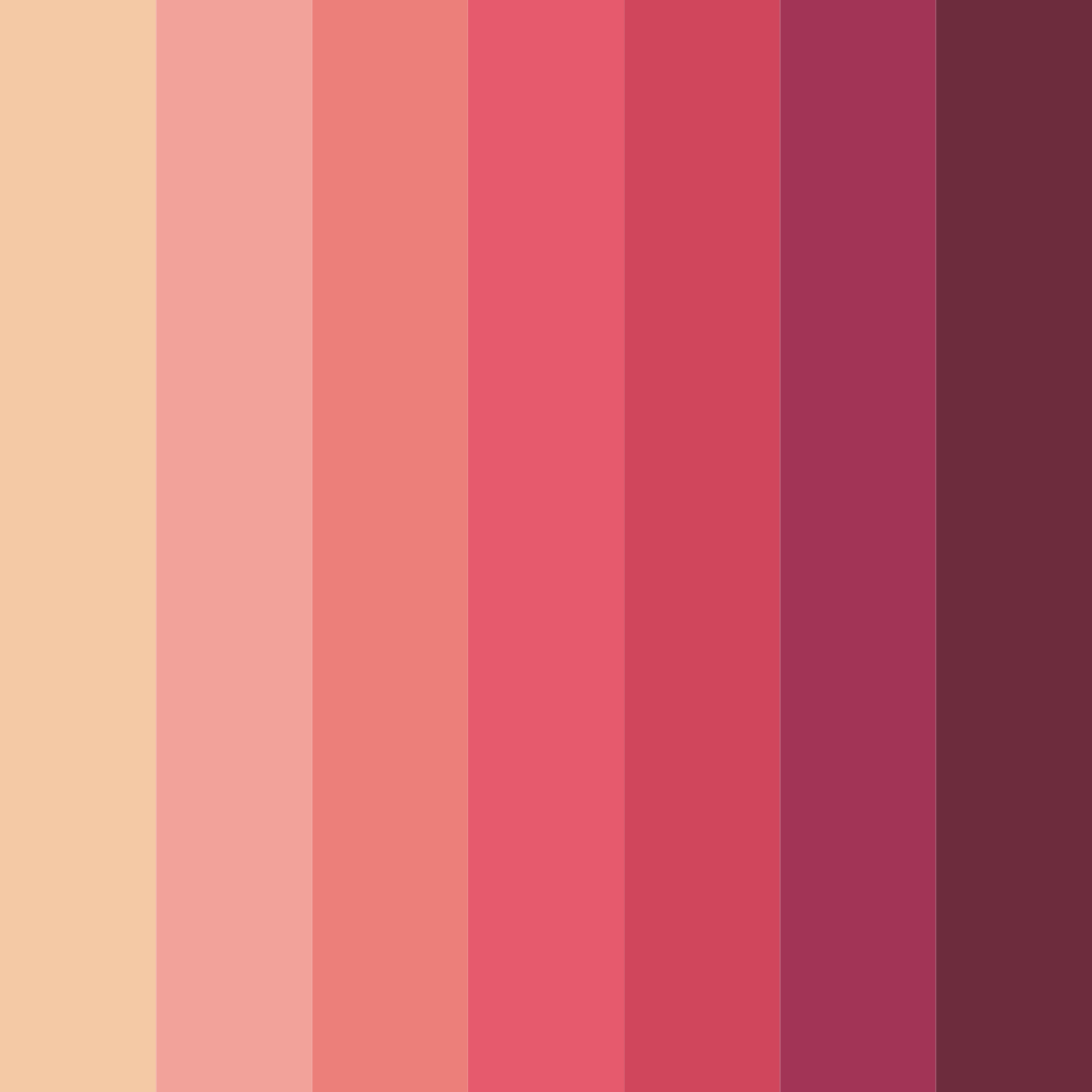 Download sunset rose garden color palette PNG image (square)