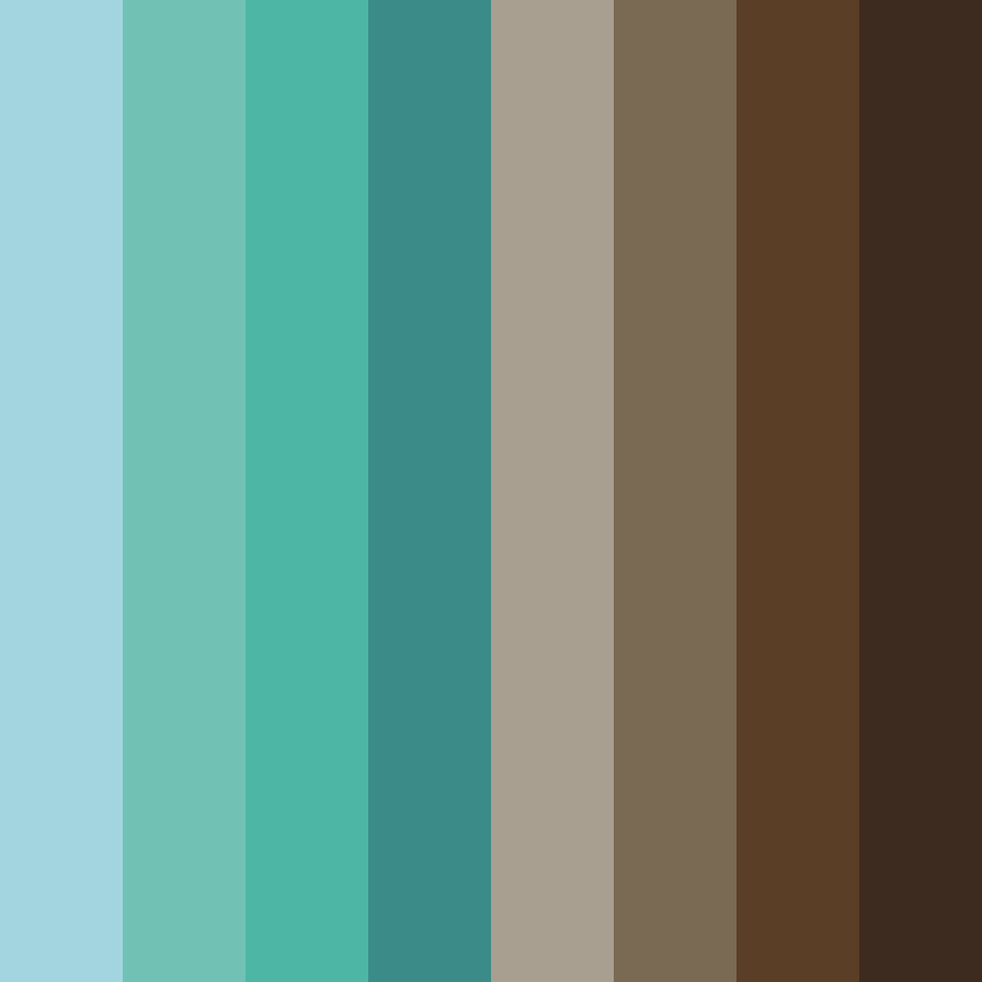 Download teal earth color palette PNG image (square)