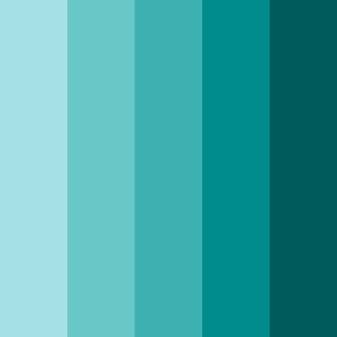 Download teal waters color palette PNG image (square)