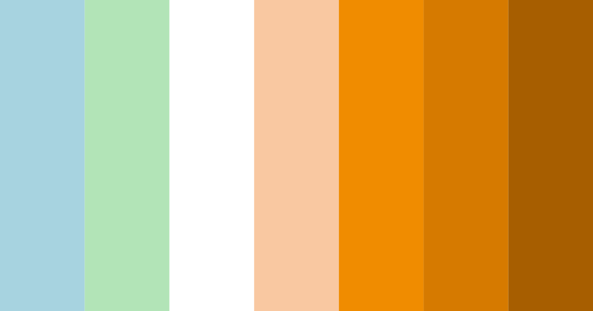 Download shades of blue green orange white color palette PNG image (landscape)
