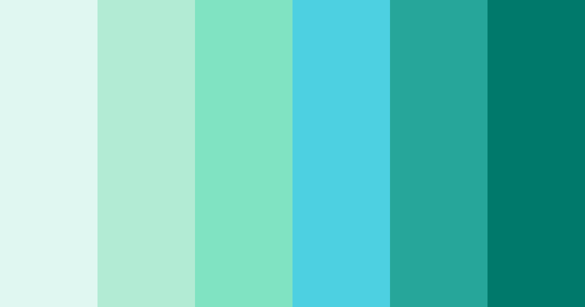Download tranquil teal dream color palette PNG image (landscape)