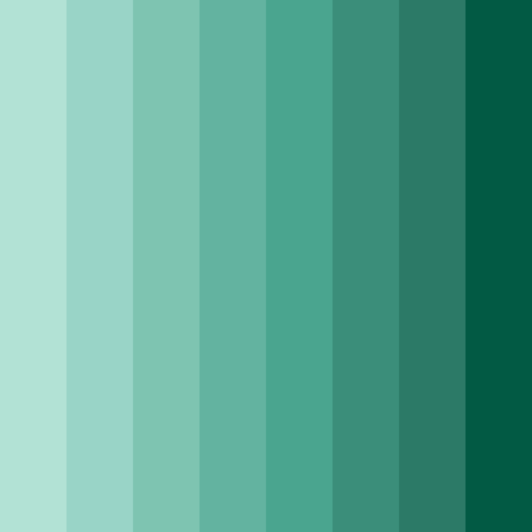Download emerald tide color palette PNG image (square)
