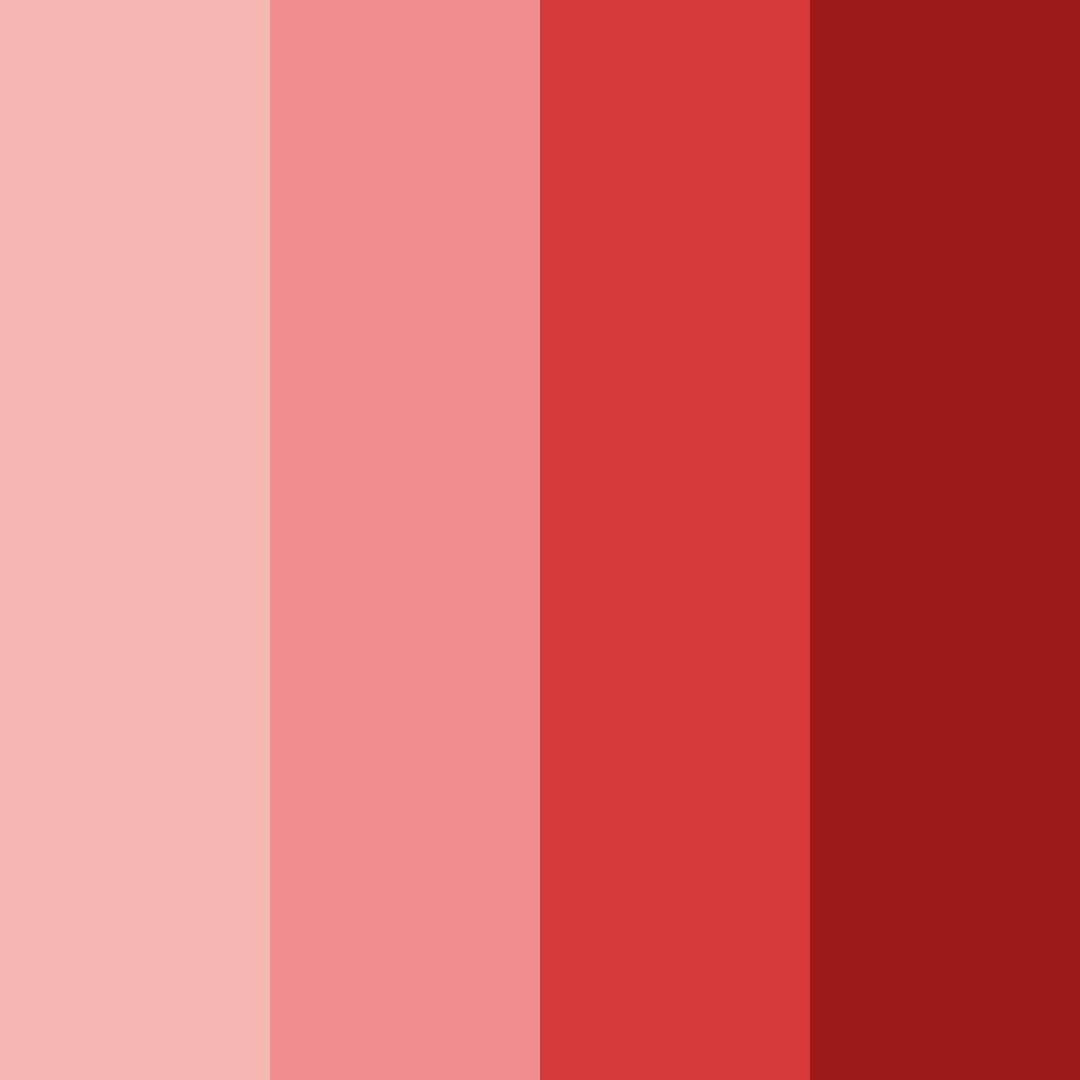 Download warm red shades color palette PNG image (square)