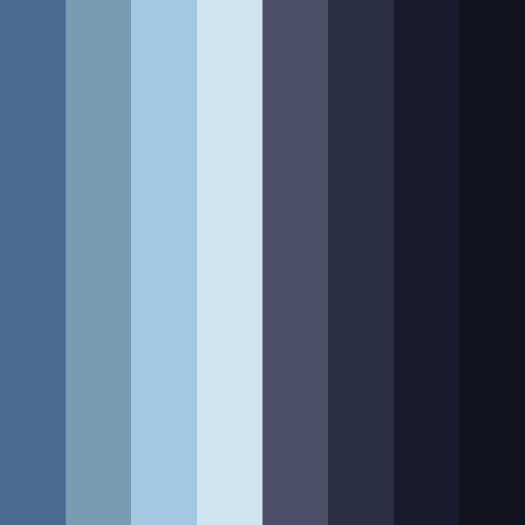 Download midnight blue color palette PNG image (square)