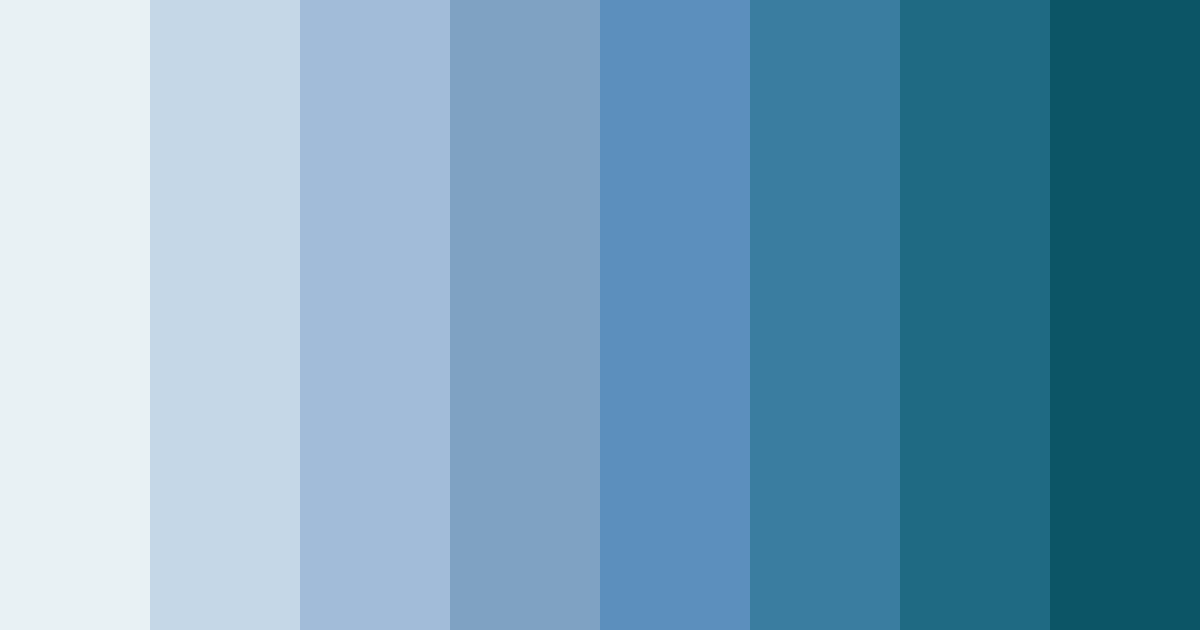 Download blue ceramic color palette PNG image (landscape)