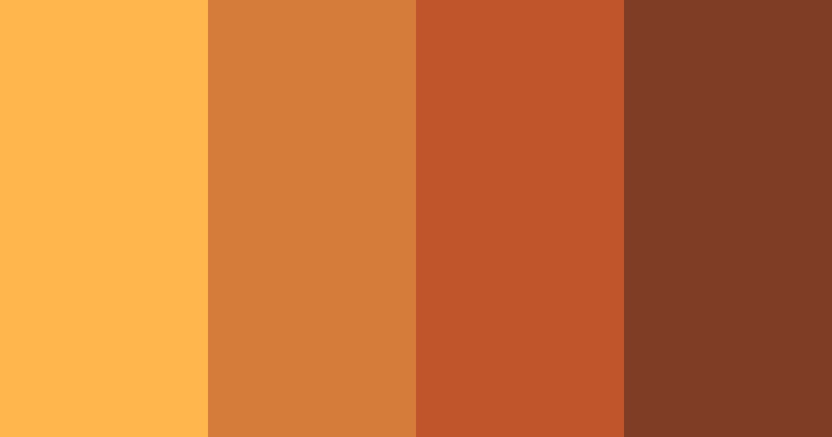 Download deep orange color palette PNG image (landscape)