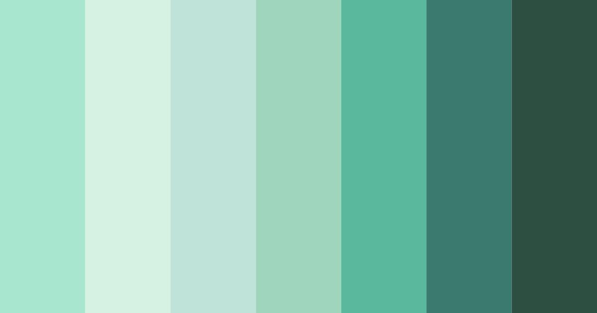 Download emerald serenity color palette PNG image (landscape)