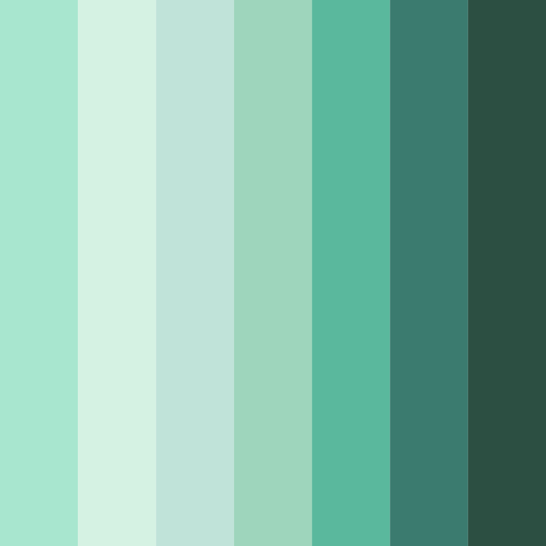 Download emerald serenity color palette PNG image (square)