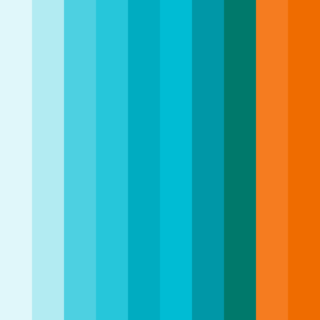 Download tropical dawn color palette PNG image (square)