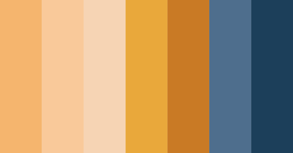 Download dark blue to pastel orange gradient color palette PNG image (landscape)