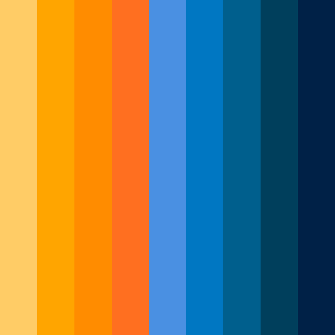 Download blue sunset color palette PNG image (square)