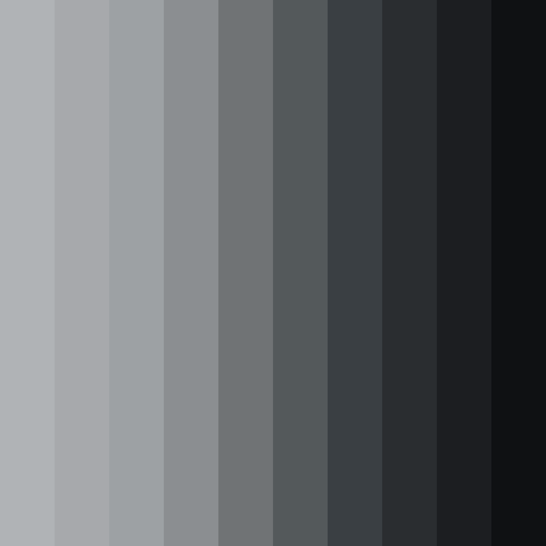 Download shades of graphite black color palette PNG image (square)