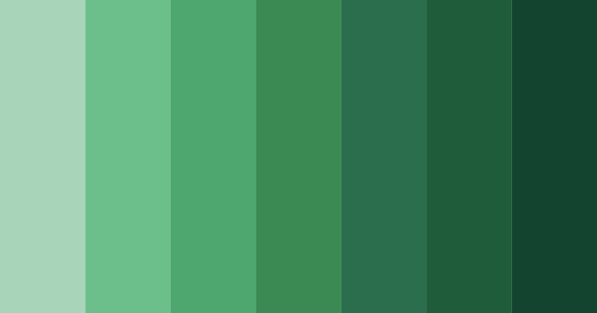 Download dark green harmony color palette PNG image (landscape)