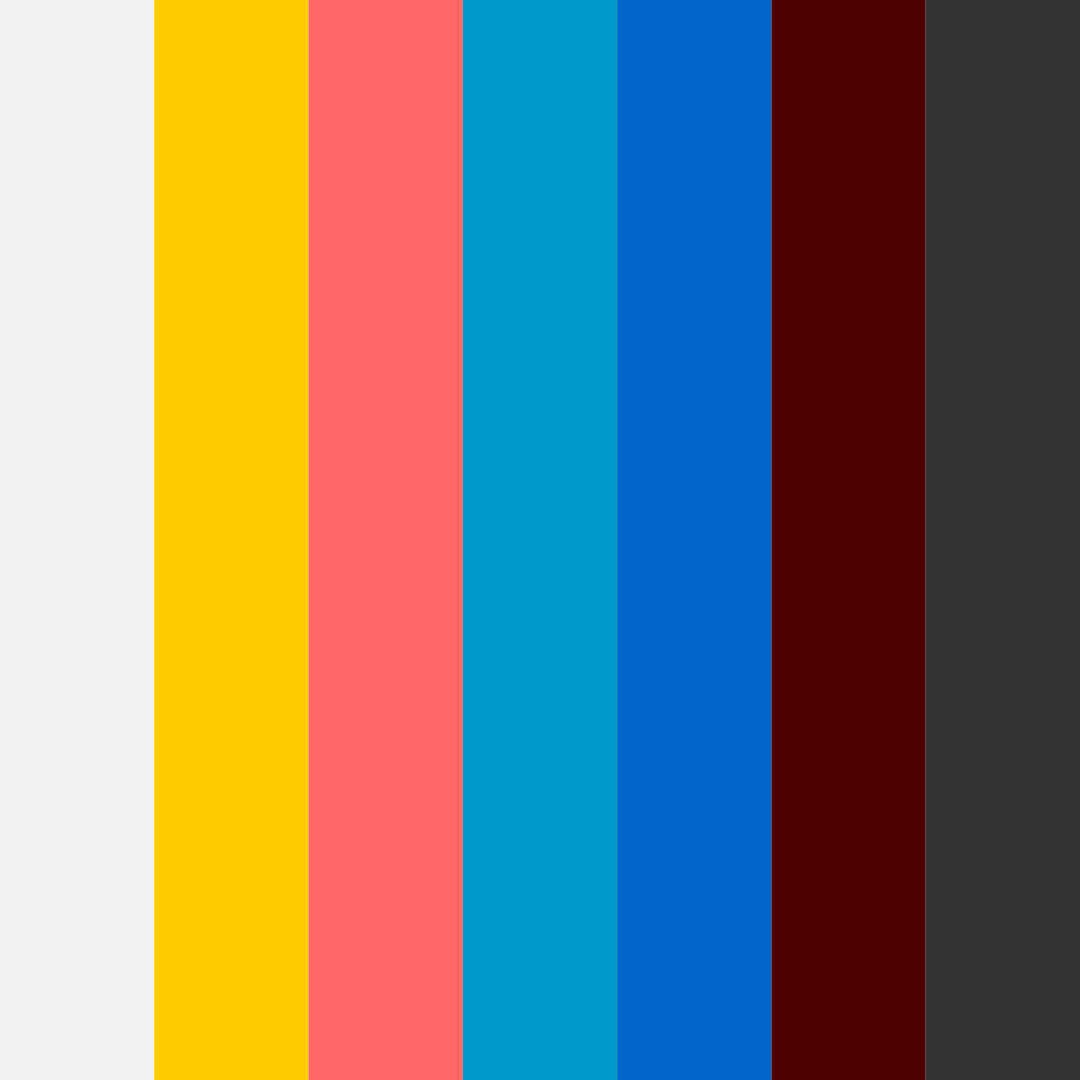 Download vivid red and blue color palette PNG image (square)