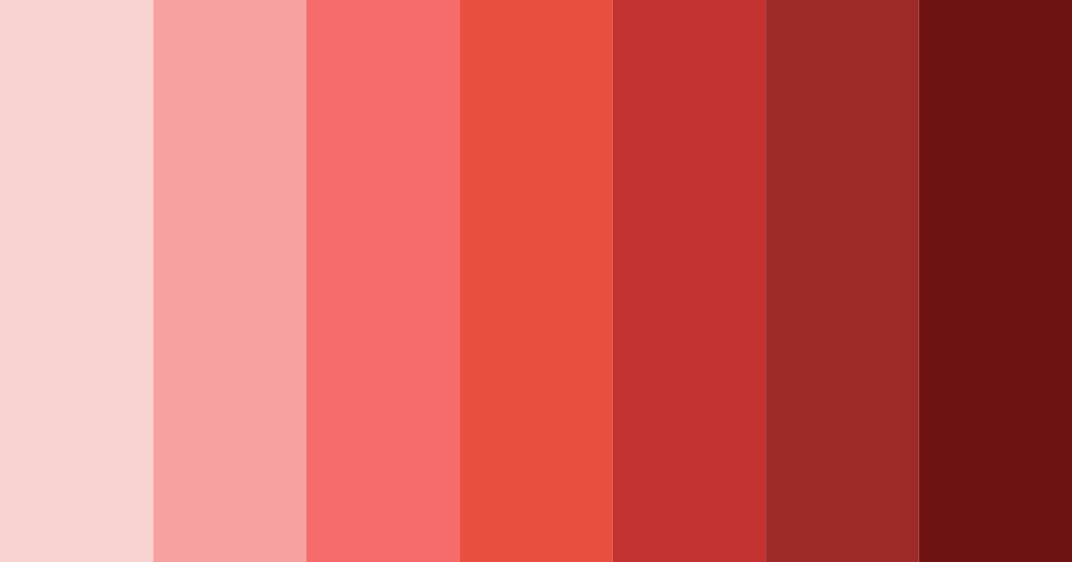 Download deep red shades color palette PNG image (landscape)