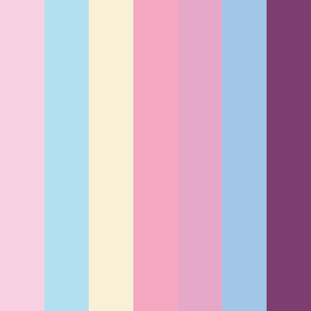 Download pink cream dream color palette PNG image (square)