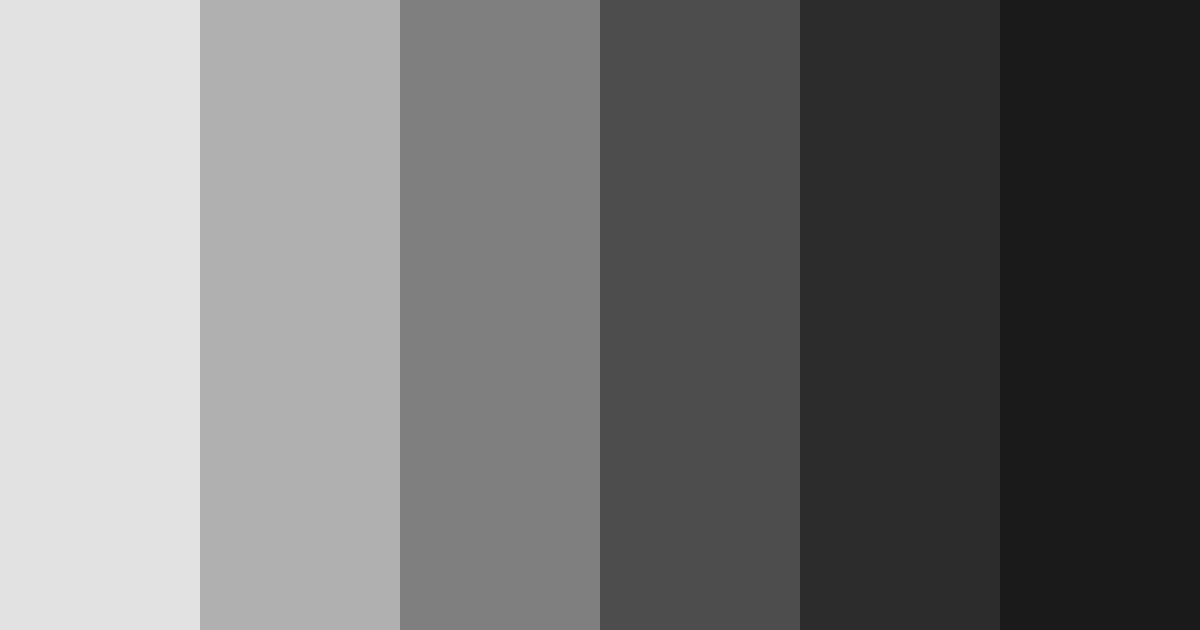 Download shades of black color palette PNG image (landscape)