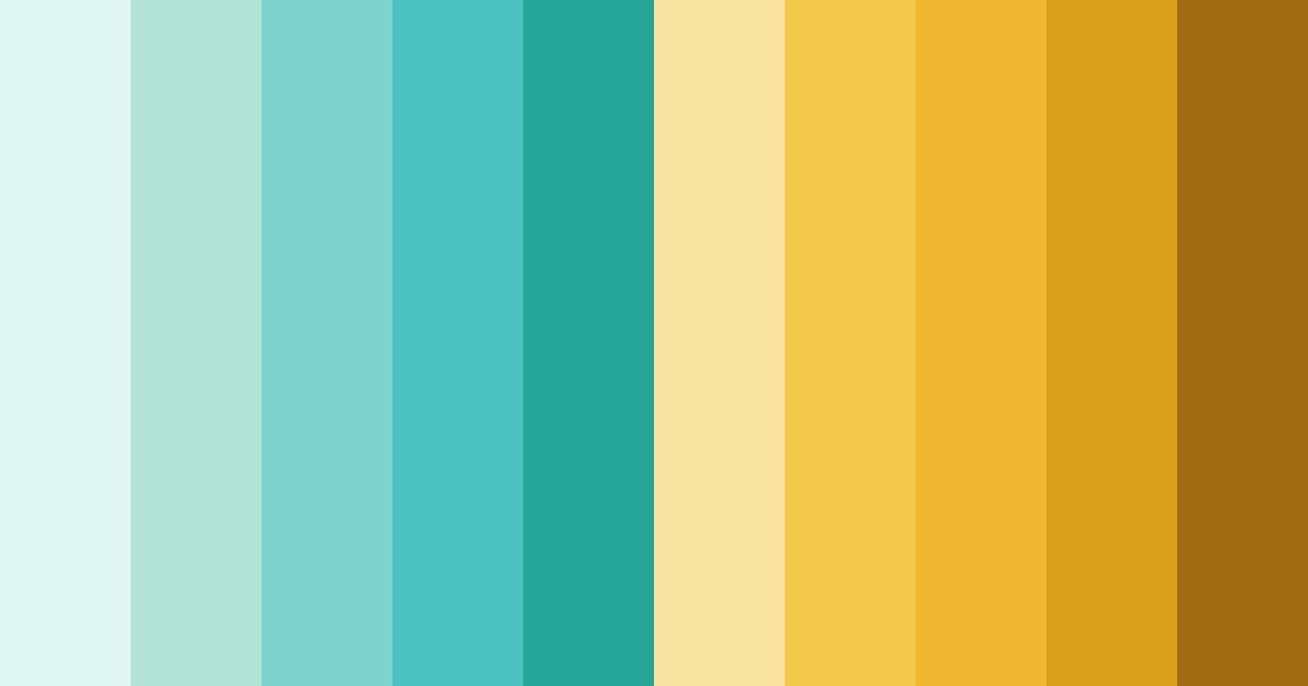 Download teal and gold jubilee color palette PNG image (landscape)