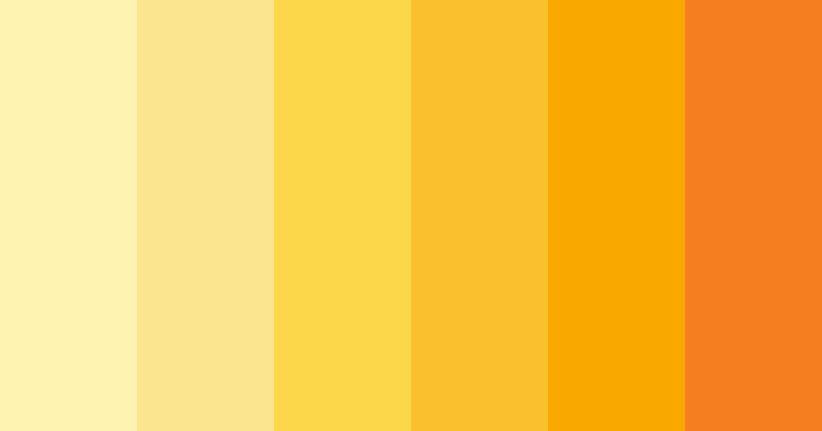 Download sunshine symphony color palette PNG image (landscape)