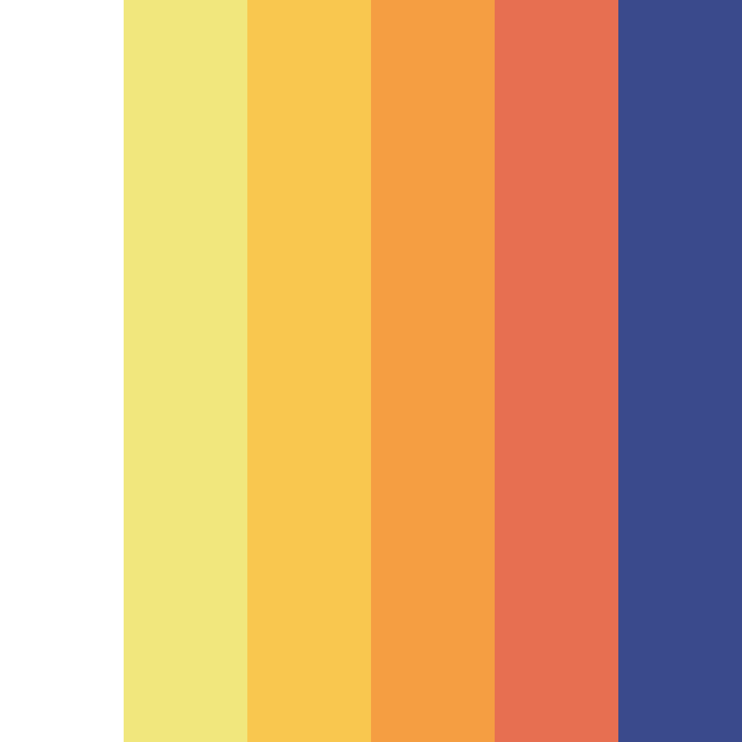 Download colorful sunset color palette PNG image (square)