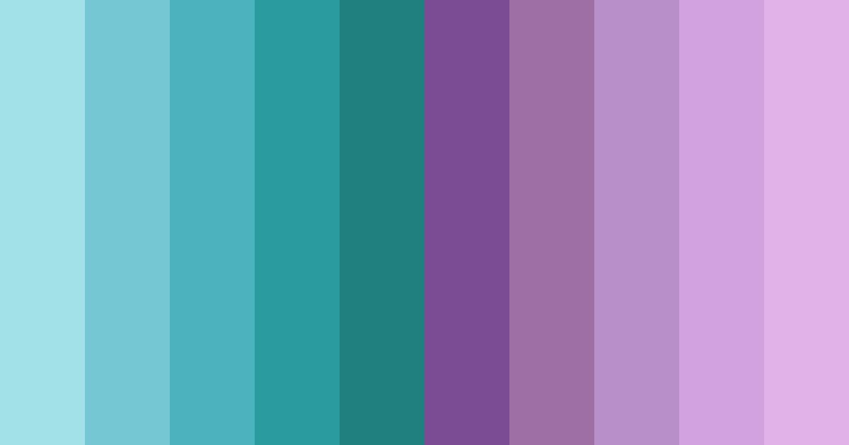 Download teal to purple dream color palette PNG image (landscape)