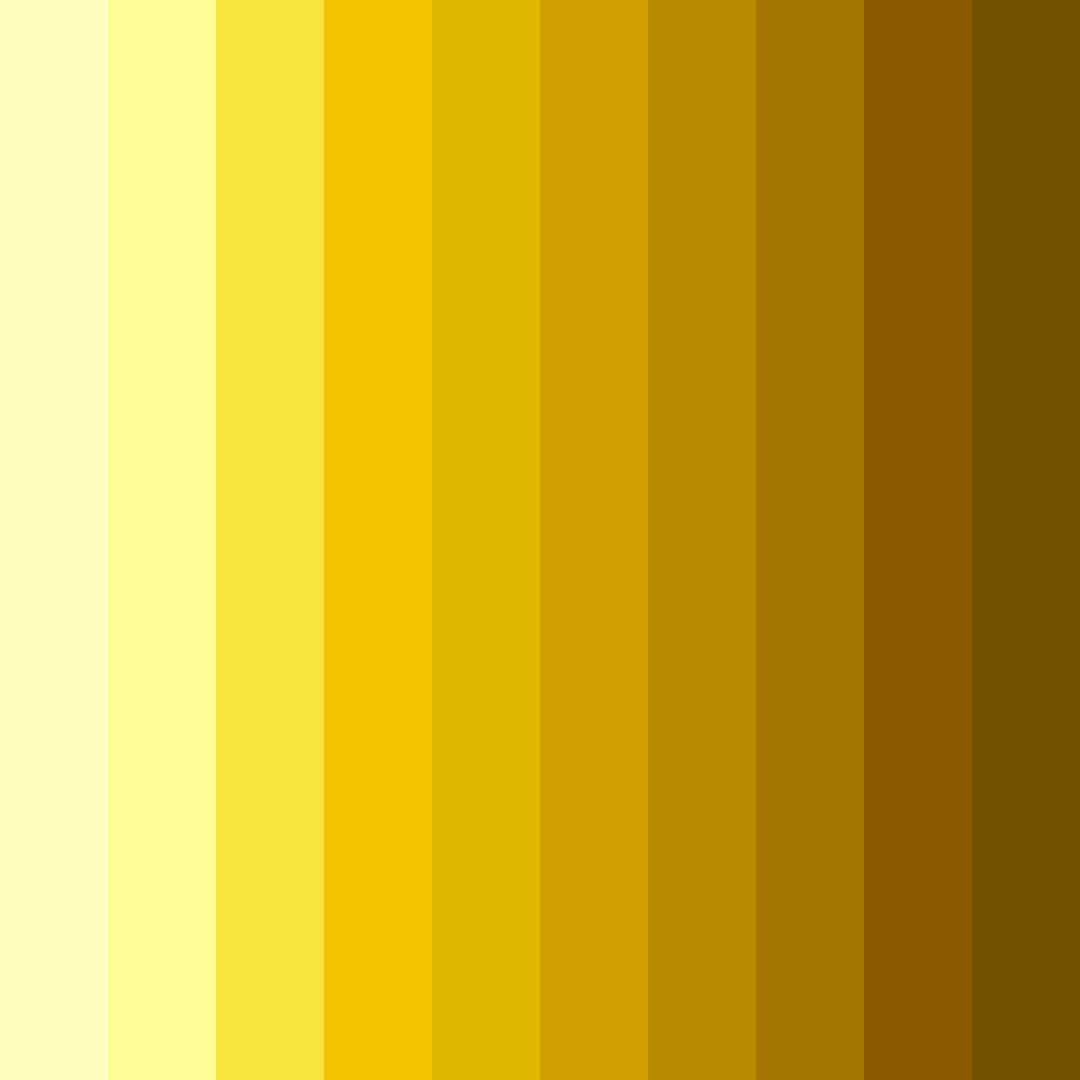 Download shades of yellow color palette PNG image (square)