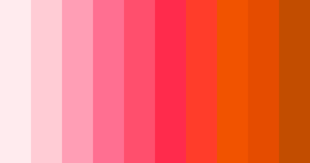 Download pink sunset color palette PNG image (landscape)