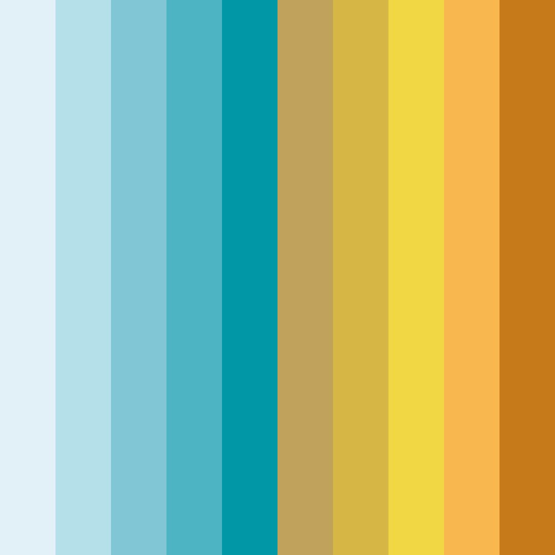 Download teal and gold ancient sea color palette PNG image (square)